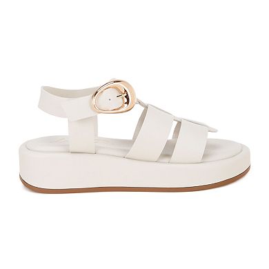 London Rag Osiha Women's Platform Sandals with Buckle Accent