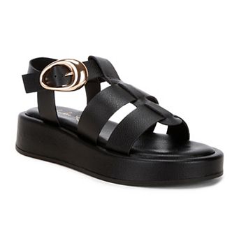 London Rag Osiha Women's Platform Sandals with Buckle Accent