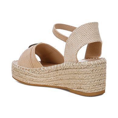 London Rag Amilta Women's Ankle Strap Wedge Sandals