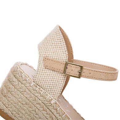 London Rag Amilta Women's Ankle Strap Wedge Sandals