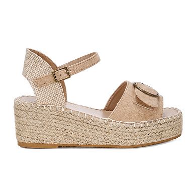 London Rag Amilta Women's Ankle Strap Wedge Sandals