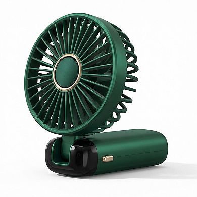 USB Rechargeable Mini Handheld Fan Portable Foldable Desk Fan with Digital Display Cooling Fan