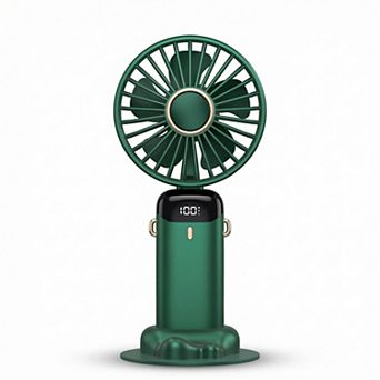 USB Rechargeable Mini Handheld Fan Portable Foldable Desk Fan with Digital Display Cooling Fan