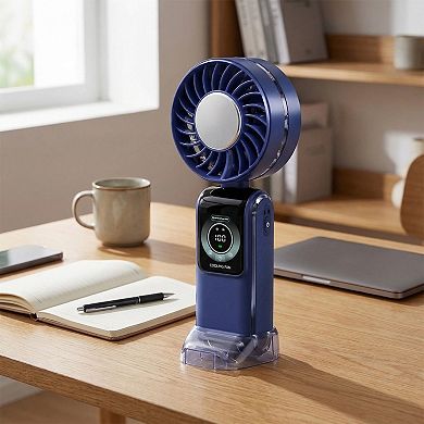 Handheld Cooling Fan with Semiconductor TEC Portable Rechargeable Foldable Fan Ice Cooling