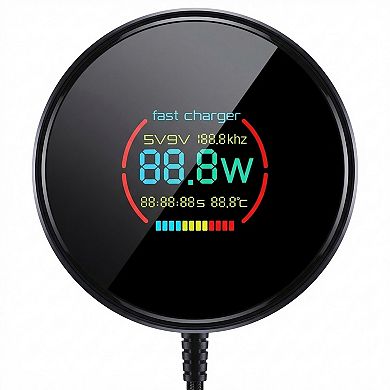 Magnetic Wireless Charger 25W Fast Charging Pad with Digital Display Type-C Input