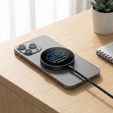 Magnetic Wireless Charger 25W Fast Charging Pad with Digital Display Type-C Input