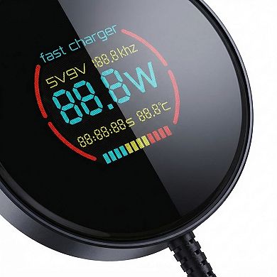 Magnetic Wireless Charger 25W Fast Charging Pad with Digital Display Type-C Input