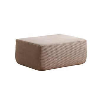 Ovios No Assembly Furniture, Durable Ottoman for Apartment Essentials, Plush/Corduroy/Sherpa Fabric
