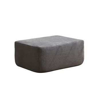 Ovios No Assembly Furniture, Durable Ottoman for Apartment Essentials, Plush/Corduroy/Sherpa Fabric