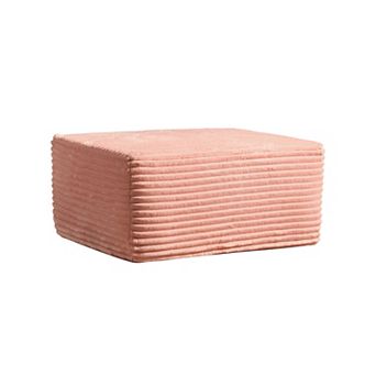 Ovios No Assembly Furniture, Durable Ottoman for Apartment Essentials, Plush/Corduroy/Sherpa Fabric