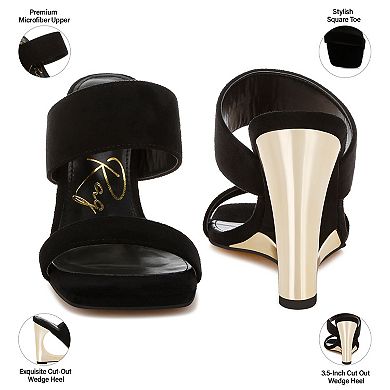 London Rag Zimeski Women's Wedge Slip-On Sandals