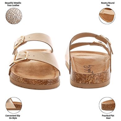 London Rag Parla Women's Slip-On Buckle Sandals