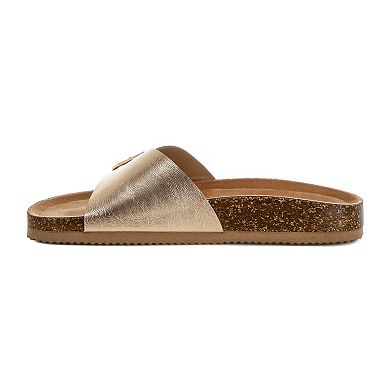 London Rag Uvaria Women's Slip-On Buckle Slide Sandals