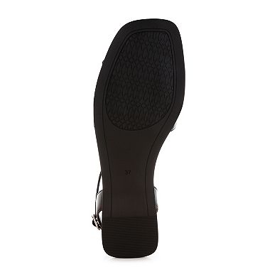 London Rag Morgine Women's Slip-On Flat Sandals with Beaded Accents