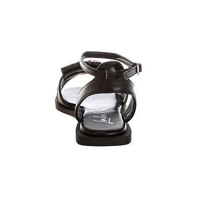 London Rag Morgine Women's Slip-On Flat Sandals with Beaded Accents