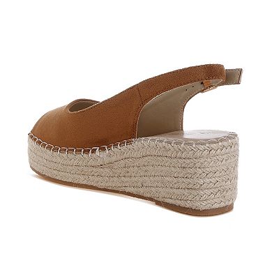 London Rag Georna Women's Slingback Wedge Sandals