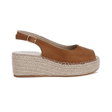 London Rag Georna Women's Slingback Wedge Sandals