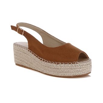 London Rag Georna Women's Slingback Wedge Sandals