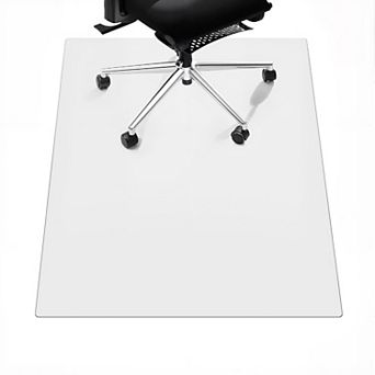 Clear Heavy-Duty Office Chair Mat for Carpet, Protects Floors from Scratches and Wear