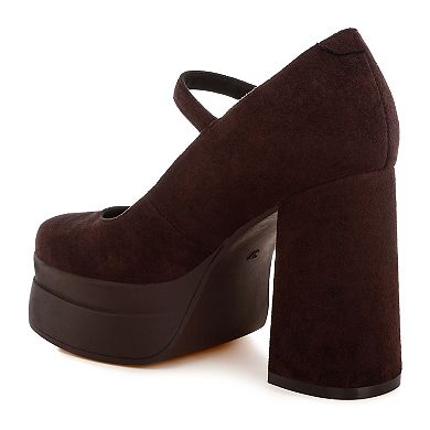 London Rag Kenny Women's Platform Mary Jane Heels