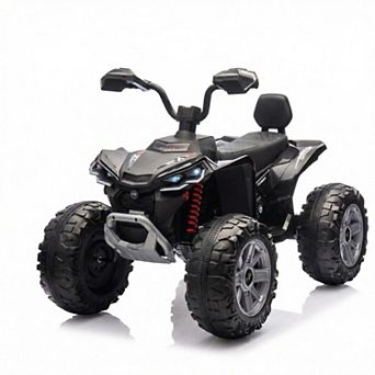 ANIXOL 24V Dual-Seat Kids Ride-On ATV with LED Lights and Music