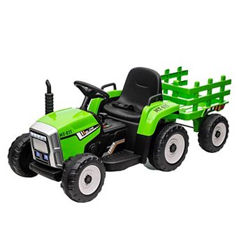 ANIXOL 12V Kids Ride-On Tractor with Detachable Trailer and Parent Remote