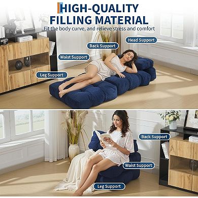 ANIXOL Folding Sofa Bed Chair with Pillow