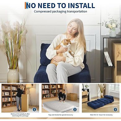 ANIXOL Folding Sofa Bed Chair with Pillow