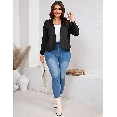 Plus Size Women Casual Flowy Long Sleeve Knit Cardigan