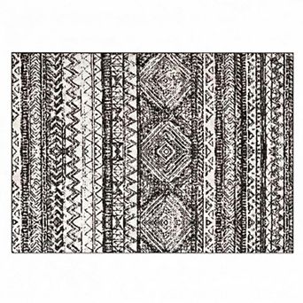 ANIXOL Washable Non-Slip Distressed Area Rug Foldable, Non-Shedding Boho Carpet for Living Room