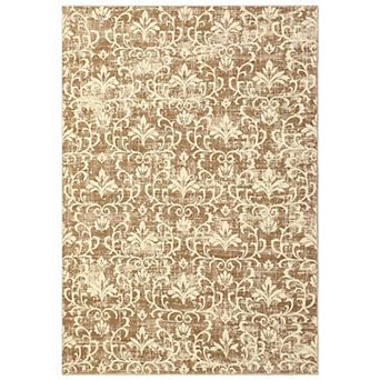 ANIXOL Vintage Floral Area Rug Washable, Soft Non-Slip Polypropylene Carpet