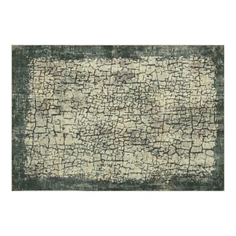 ANIXOL Modern Abstract Washable Area Rug, Soft Non-Slip Low-Pile Carpet