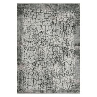 ANIXOL Modern Abstract Washable Area Rug, Soft Non-Slip Low-Pile Carpet