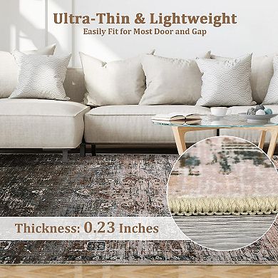 ANIXOL Vintage Washable Non-Slip Area Rug