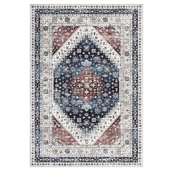 ANIXOL Vintage Boho Area Rug - Soft, Washable Non-Slip Carpet for Living Room, Bedroom