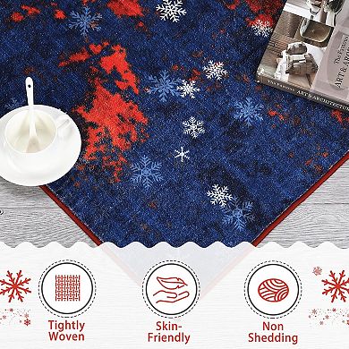 ANIXOL Christmas Machine Washable Area Rug