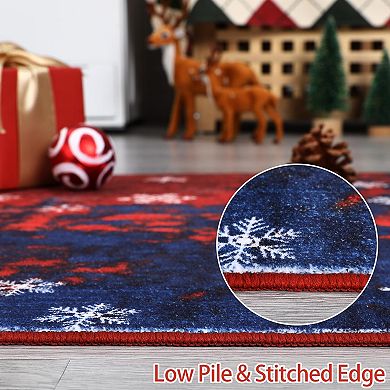 ANIXOL Christmas Machine Washable Area Rug
