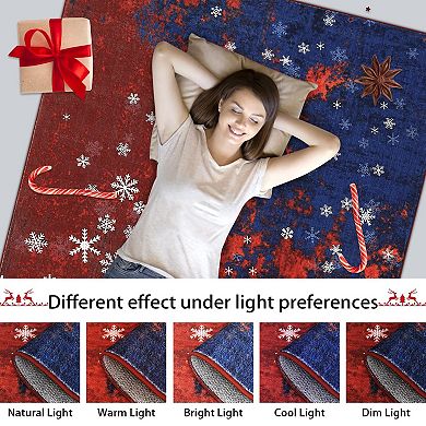 ANIXOL Christmas Machine Washable Area Rug