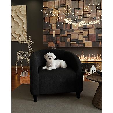 ANIXOL Velvet Accent Barrel Chair Modern Lounge Armchair