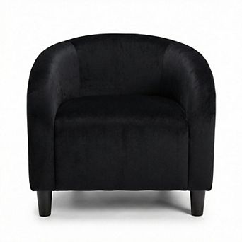 ANIXOL Velvet Accent Barrel Chair Modern Lounge Armchair