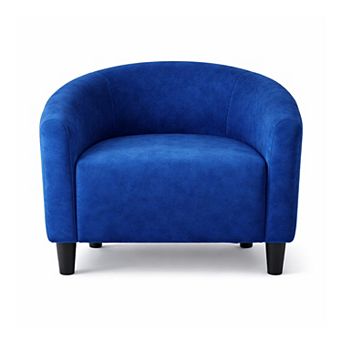 ANIXOL Velvet Accent Barrel Chair Modern Lounge Armchair