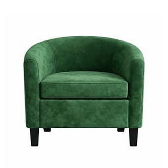 ANIXOL Velvet Accent Barrel Chair Modern Lounge Armchair