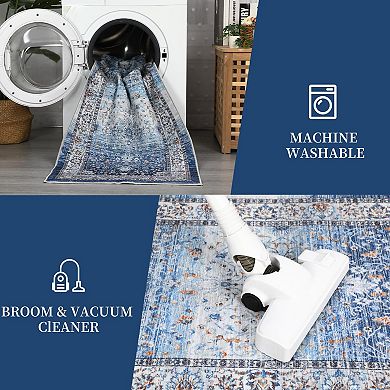 ANIXOL Washable Boho Vintage Area Rug