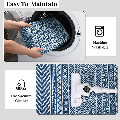 ANIXOL Modern Geometric Area Rug-Washable, Soft Low-Pile