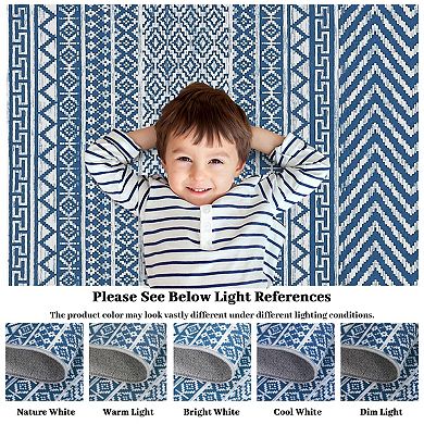 ANIXOL Modern Geometric Area Rug-Washable, Soft Low-Pile