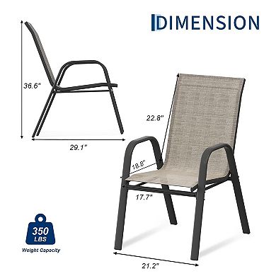 IDEALHOUSE Stackable Outdoor Dining Chair Set