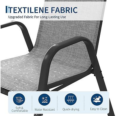 IDEALHOUSE Stackable Outdoor Dining Chair Set