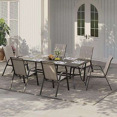IDEALHOUSE Stackable Outdoor Dining Chair Set