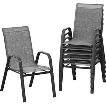 IDEALHOUSE Stackable Outdoor Dining Chair Set