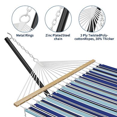 ANIXOL Double Hammock with Steel Stand Cotton Fabric